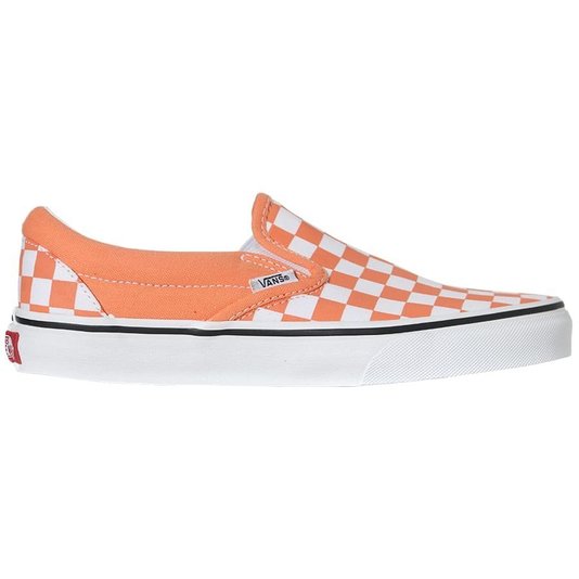 Tênis Vans Slip-On Ua Classic Checkerboard Laranja/Branco