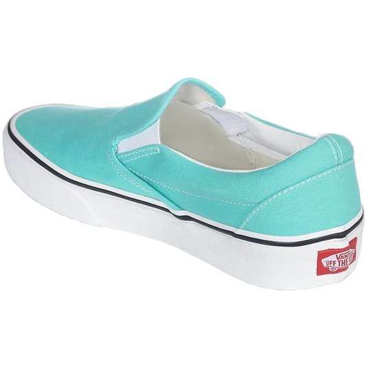 Tênis Vans Slip-On Ua Classic Verde Água/Branco/Preto