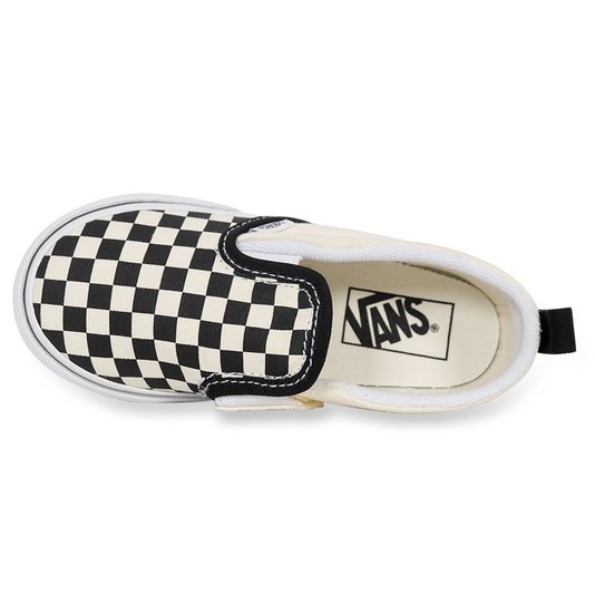 Tênis Vans Slip-On V Checkerboard Infantil Preto/Offwhite