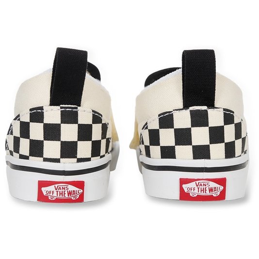 Tênis Vans Slip-On V Checkerboard Infantil Preto/Offwhite