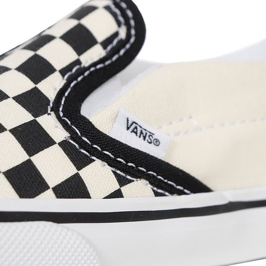 Tênis Vans Slip-On V Checkerboard Infantil Preto/Offwhite