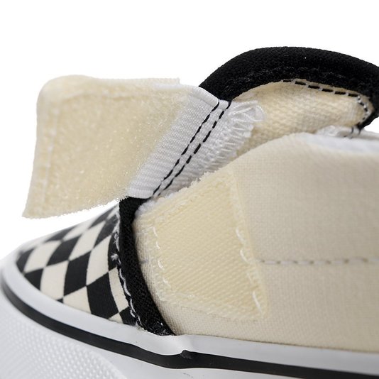 Tênis Vans Slip-On V Checkerboard Infantil Preto/Offwhite