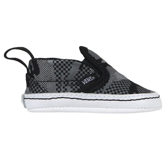 Tênis Vans Slip-On V Crib Infantil Camuflado Cinza