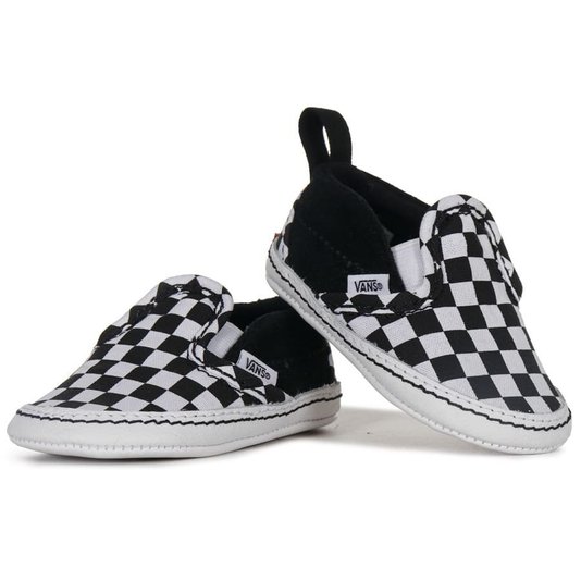 Tênis Vans Slip-On V Crib Preto/Branco