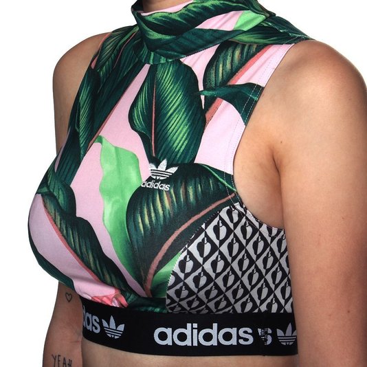 Top Adidas Farm Rosa/Verde