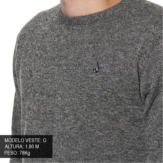 Tricot Volcom Solid Stone Preto 