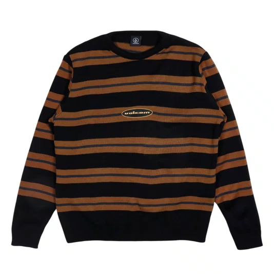 Tricot Volcom Stripestand Preto/Marrom