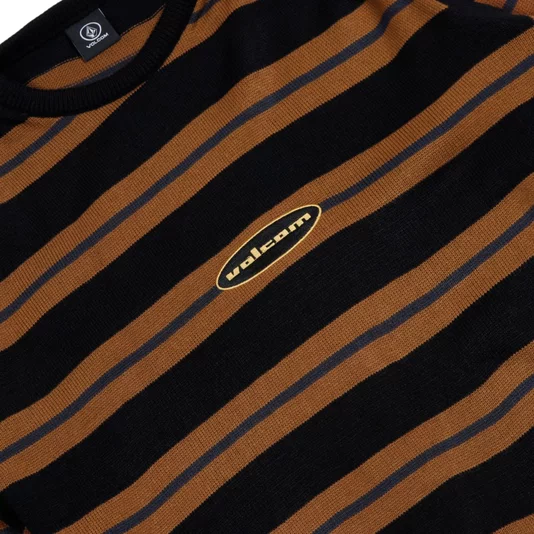 Tricot Volcom Stripestand Preto/Marrom