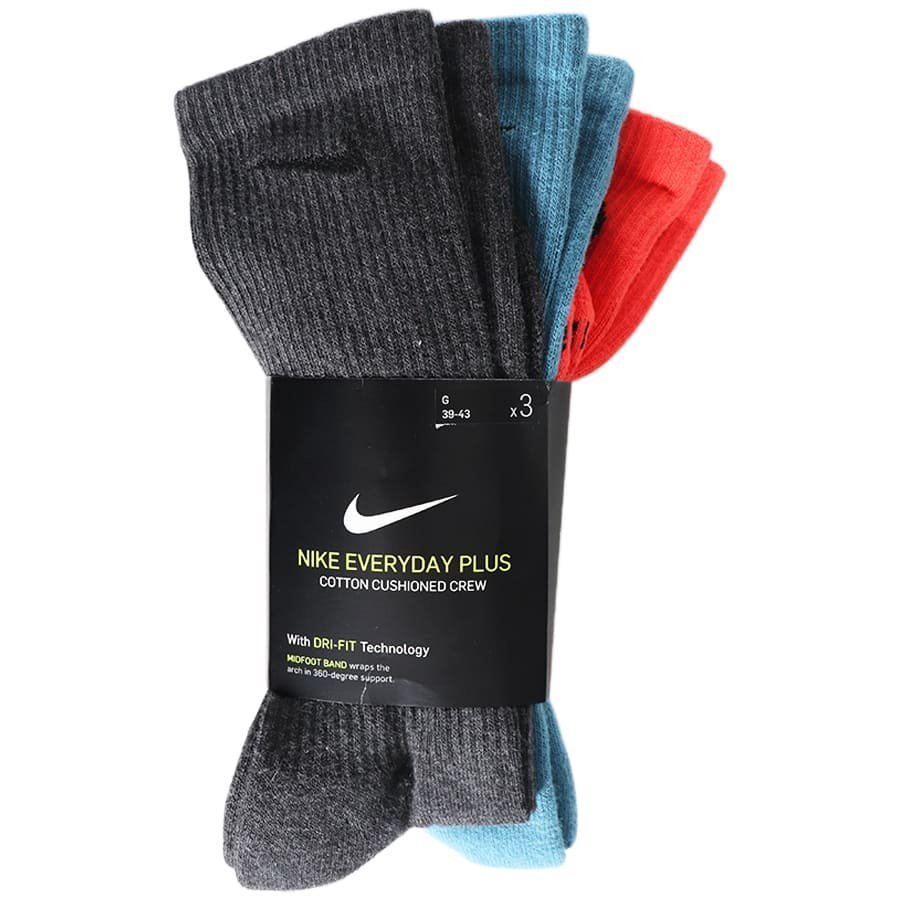 Meia Nike Everyday Cotton LightWeight 39 ao 43 - Pack com 03 Pares -  branca