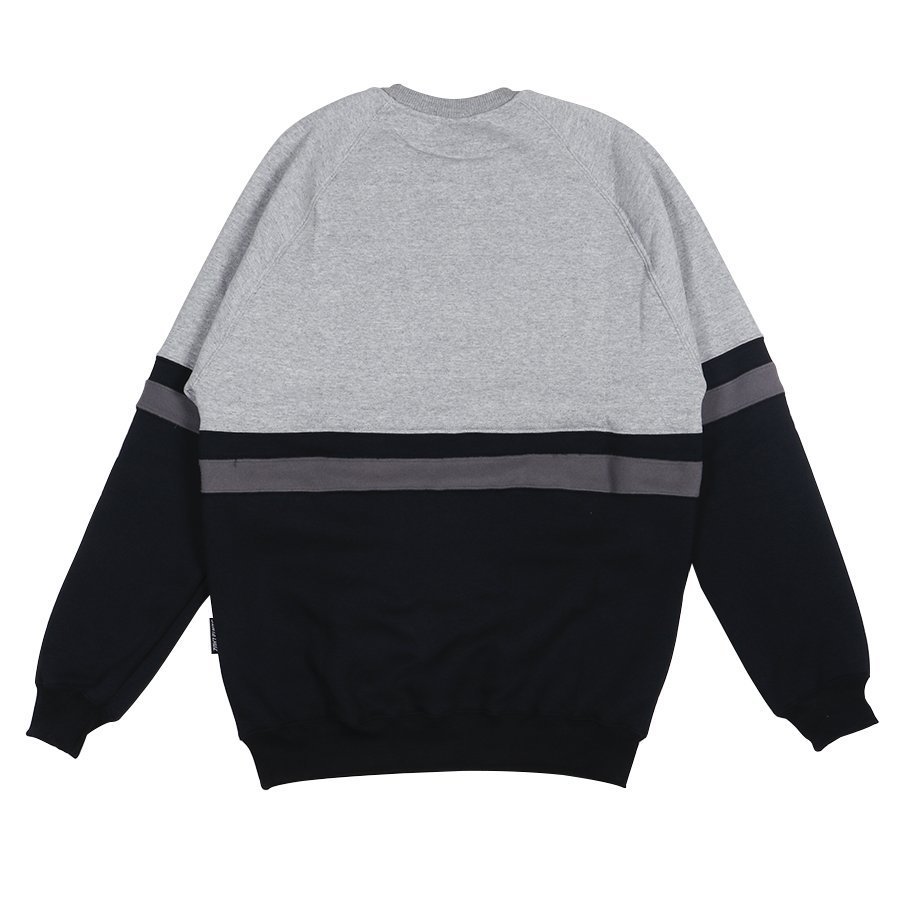 moletom santa cruz Especial Raglan Dot Striped cinza e preto - Rock City