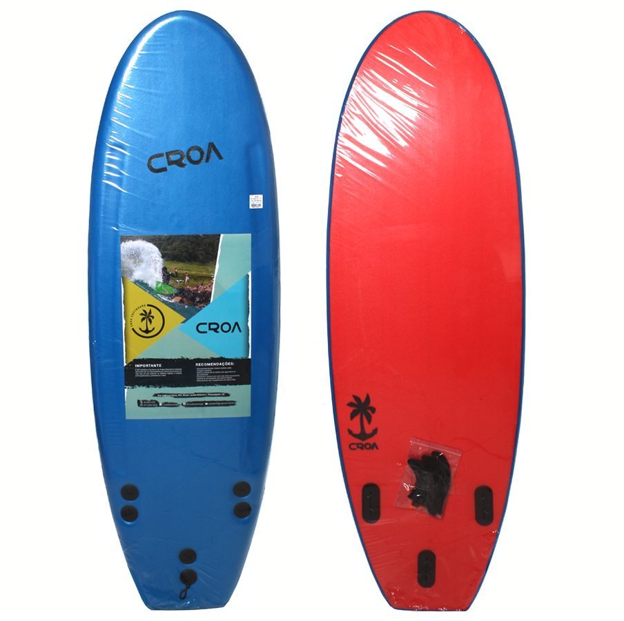 Prancha Croa Softboard Pro Azul Vermelho Rock City