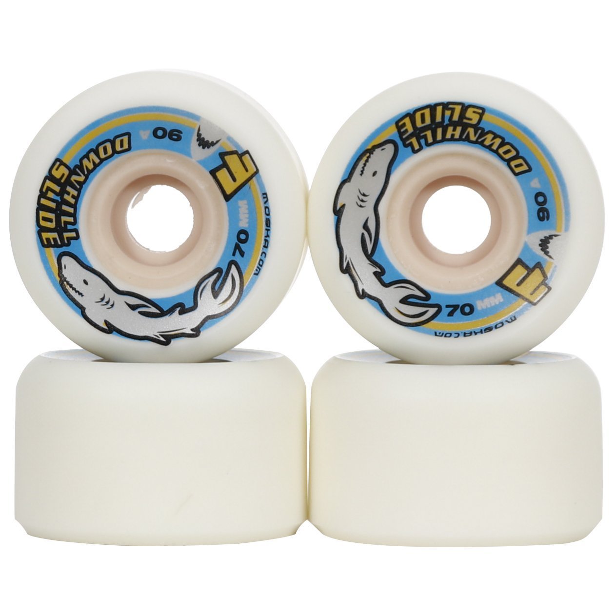 Roda Moska Downhill Slide 90a Branco/Azul - Rock City