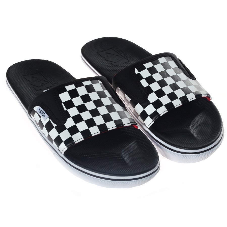 Chinelo vans hot sale slide on checkerboard