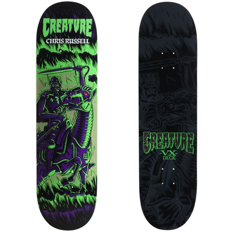 Creature クリーチャー　Chris Russell スケートボード Shape Creature Russel Horseman Vx Preto/Verde/Roxo - Rock City