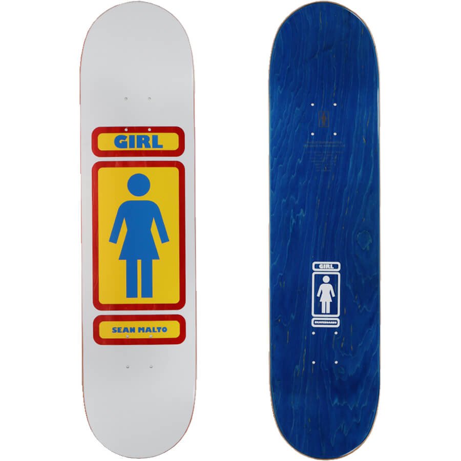 Shape Girl Skateboard Sean Malto 8.0 x 31.87 Branco/Amarelo - Rock