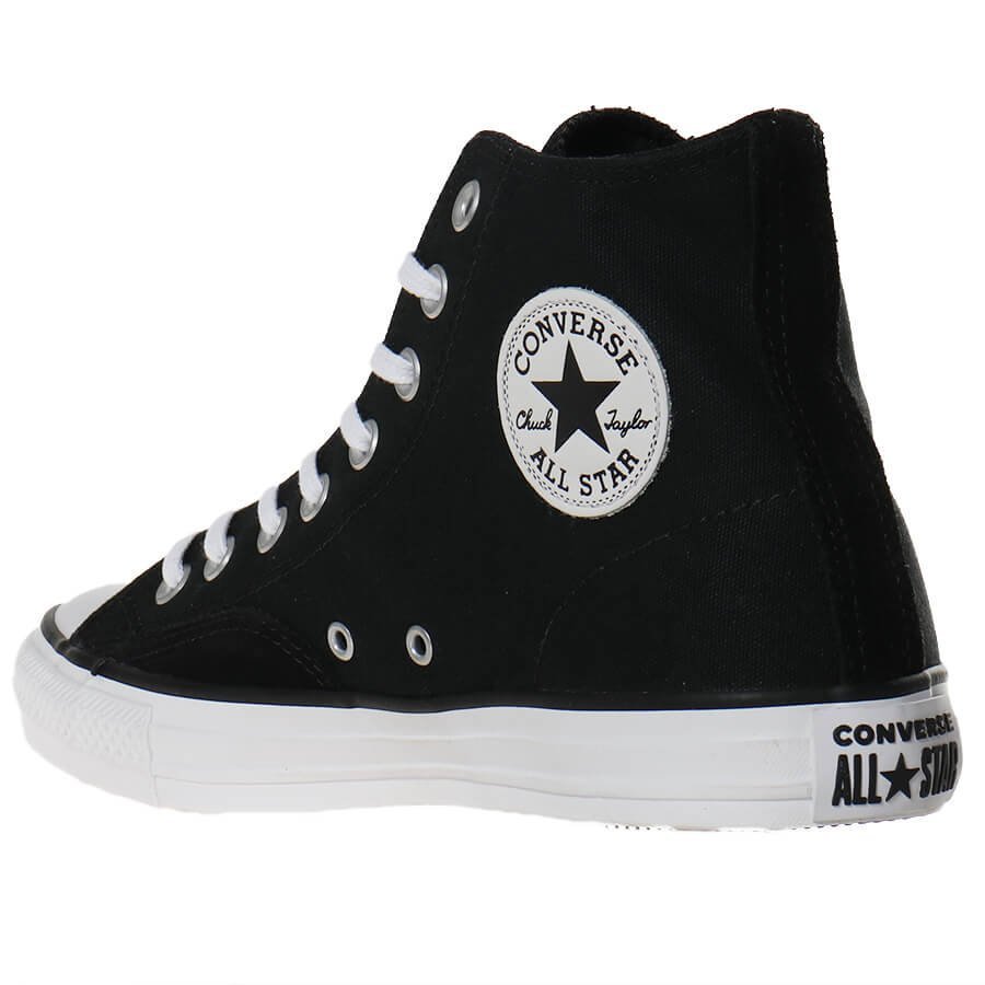 TÊNIS ALL STAR CHUCK TAYLOR PRO CAMURÇA PRETO/BRANCO