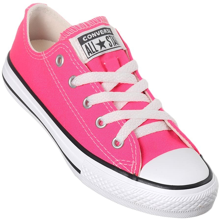 Tênis Converse Chuck Taylor All Star Infantil Rosa Choque/Preto/Branco -  Rock City