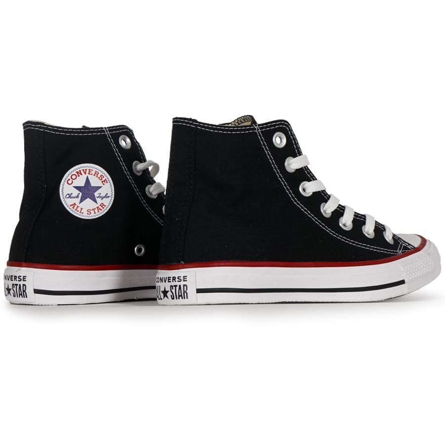 Tênis Converse All Star Chuck Taylor HI - Preto/Branco/Vermelho