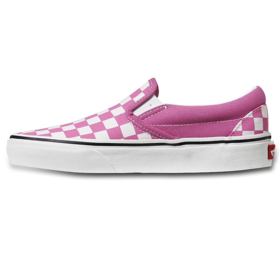 Vans Rosa Tênis Vans Slip-On Checkerboard Rosa/Branco - Rock City