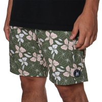 Bermuda Rock City Shorts Floral Summer 21 Verde/Bege