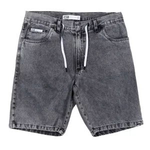 Bermuda Wats Jeans Baggy Preto Estonado