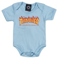 Body Thrasher Magazine Baby Flame Logo Azul Claro