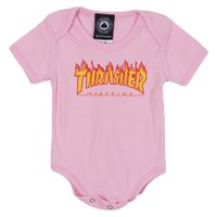 Body Thrasher Magazine Baby Flame Logo Rosa Claro