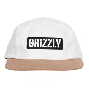 Boné Grizzly Og Stamp 5-Panel Camper Branco/Bege