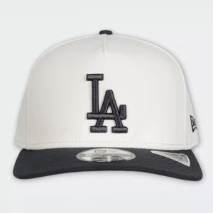 Boné New Era Mlb 9fifty Aframe Snapback Los Angeles Dodgers Off White/Cinza