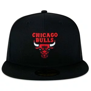 Boné New Era 59fifty Fitted Logo History Chicago Bulls Nba Preto