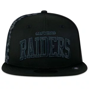 Boné New Era 9fifty Nfl Las Vegas Raiders Back To Black Preto