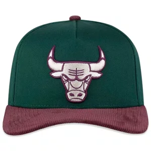 Boné New Era 9forty A-Frame Nba Chicago Bulls Core Verde/Bordo