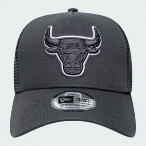 Boné New Era Outline Trucker Chicago Bulls Cinza Chumbo