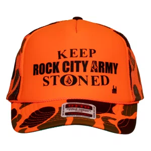 Boné Rock City X Volcom Keep Stoned Laranja/Camuflado