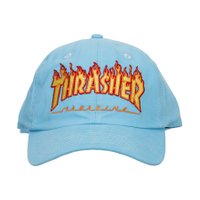 Boné Thrasher Magazine Flame Logo Dad Hat Azul Piscina