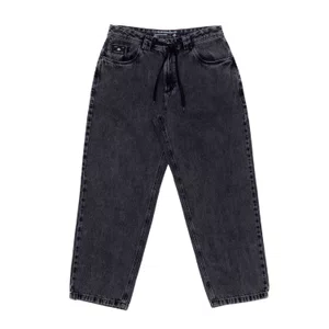 Calça Lrg Jeans Robust Black Baggy Preto