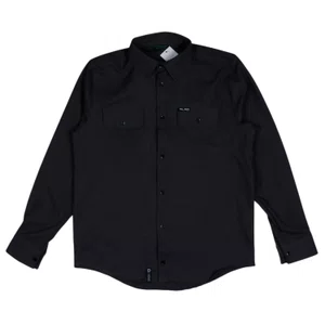 Camisa Lrg Botão Elevated Stacked Woven Cinza