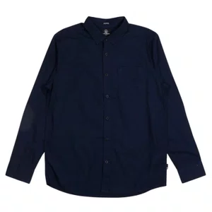 Camisa Volcom M/L Date Knight Azul Marinho