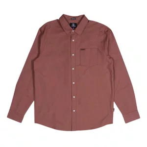 Camisa Volcom Veeco Oxford Nutmeg Marrom