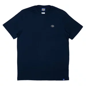 Camiseta Drop Dead Silver Logo Label Azul Marinho