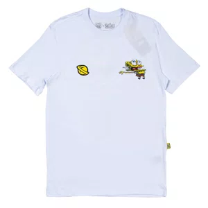 Camiseta Lost X Bob Esponja Krustpants Branco