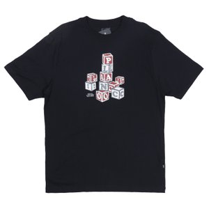 Camiseta Plano Cube Letters Preto