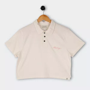 Camiseta Polo Hurley Eco Feminina Off White