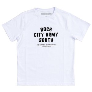 Camiseta Rock City Army South Juvenil Branco