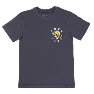 Camiseta Rock City Good Times Infantil Cinza