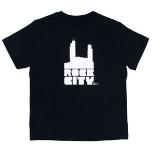 Camiseta Rock City Logo Juvenil Preto/Branco