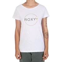 Camiseta Roxy Circle Logo Branco