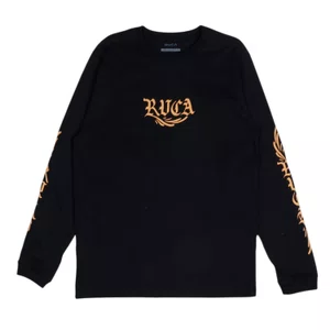 Camiseta Rvca M/L Retract Preto