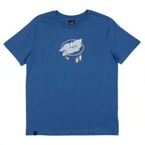 Camiseta Santa Cruz Barbed Oval Dot Front Feminina Azul