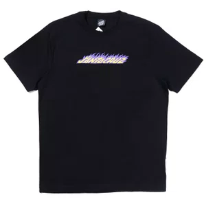 Camiseta Santa Cruz Flame Hand Strip Ss Preto